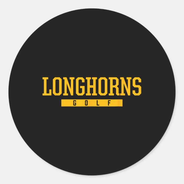 Pegatina Redonda Payson Longhorns Golf Bachillerato  (Anverso)