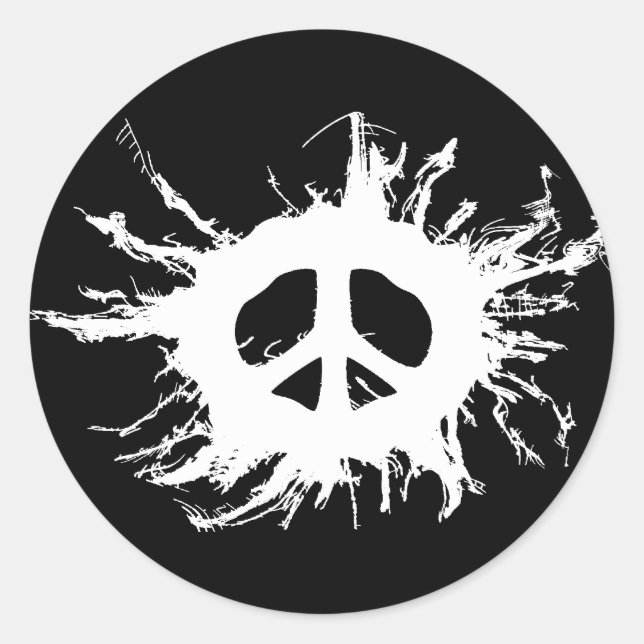 Pegatina Redonda Paz (Anverso)