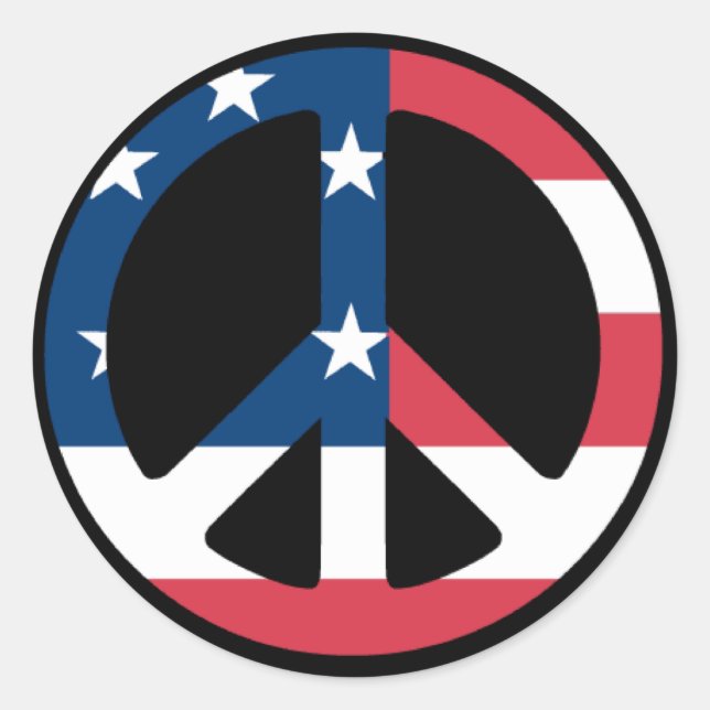 Pegatina Redonda Paz (Anverso)