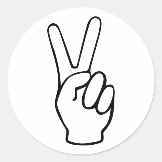 Pegatina Redonda paz (Anverso)