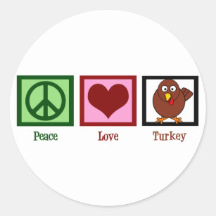 Pegatina Redonda Paz Amar Turquía