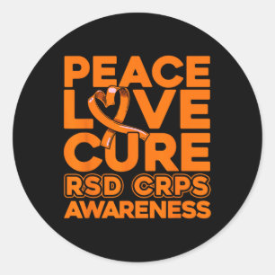 Pegatina Redonda Paz Amor Cura Rsd Crps Conciencia 1