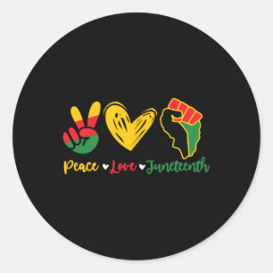 Pegatina Redonda Paz Amor Junetdecimo Orgullo Negro Libertad 4 De J