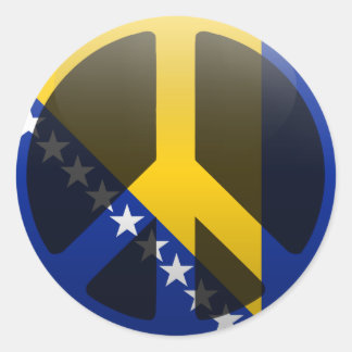 Pegatina Redonda Paz en Bosnia y Herzegovina