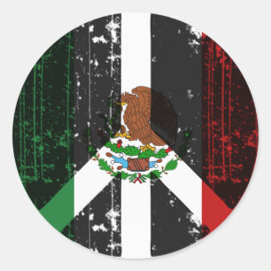 Pegatina Redonda Paz en México