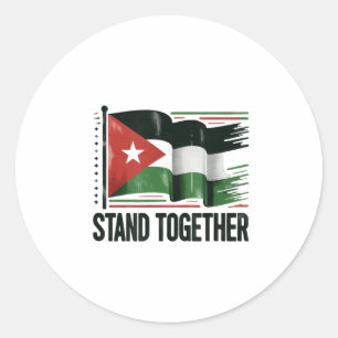 Pegatina Redonda Paz en Palestina