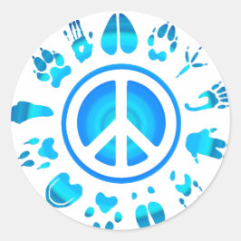 Pegatina Redonda paz furtiva4