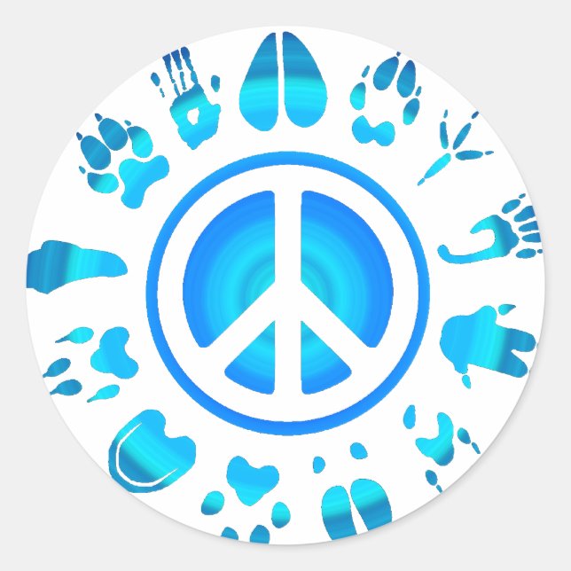 Pegatina Redonda paz furtiva4 (Anverso)