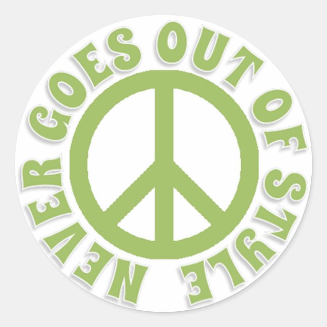 Pegatina Redonda Paz - La Paz Nunca Se Queda Sin Estilo (Anverso)