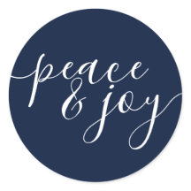 Paz Moderna Y Alegría A Los Navidades Blancos Azul