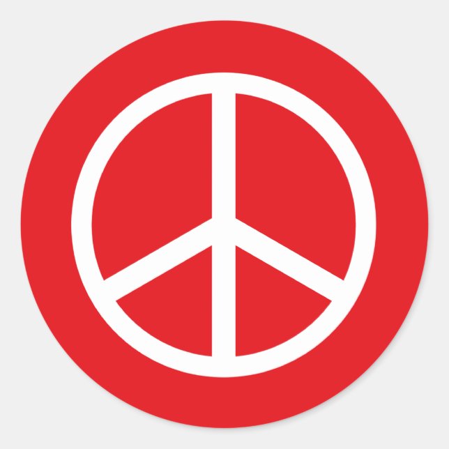 Pegatina Redonda PAZ Navidades de arte pop (Anverso)