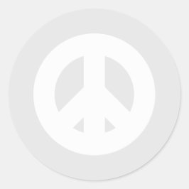 Pegatina Redonda Paz y buena voluntad negrita, vacaciones Minimalis