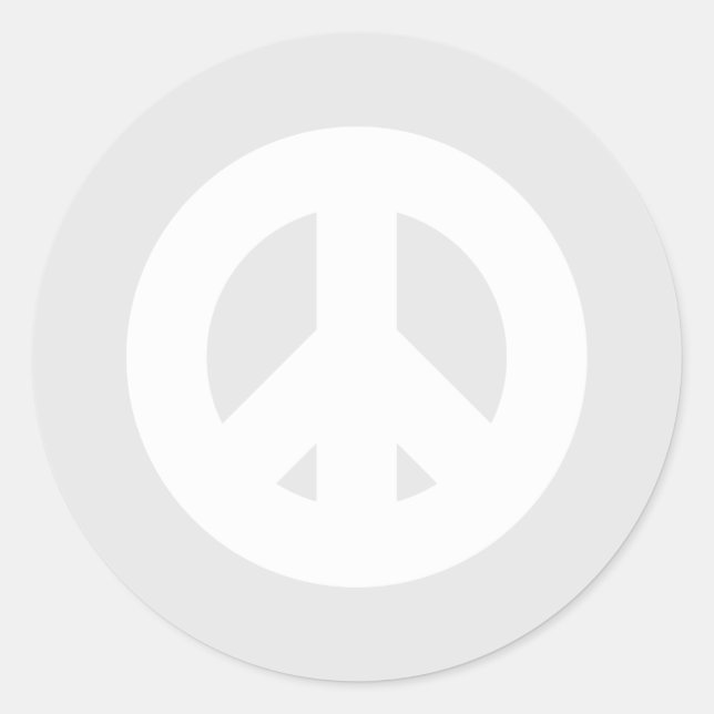 Pegatina Redonda Paz y buena voluntad negrita, vacaciones Minimalis (Anverso)