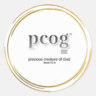Pegatina Redonda pcog, words & scriptureGOLD WHISPY CIRCLES sticker