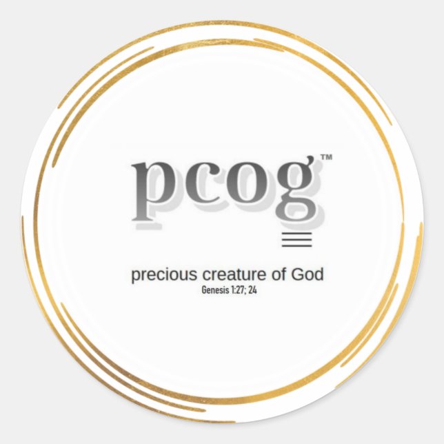 Pegatina Redonda pcog, words & scriptureGOLD WHISPY CIRCLES sticker (Anverso)