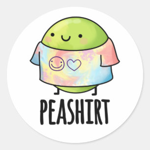 Pegatina Redonda Pea Shirt Funny Veggie Pea TShirt Pun