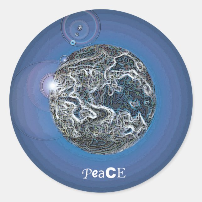 Pegatina Redonda PeaCE (Anverso)