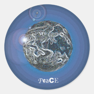 Pegatina Redonda PeaCE