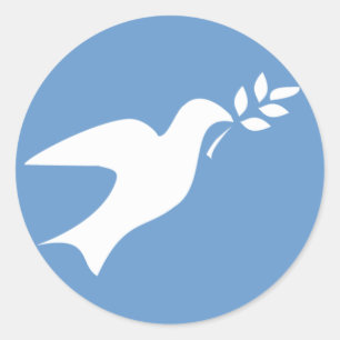 Pegatina Redonda Peace Dove