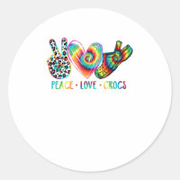 Peace Love crocs Gratis Funny Gift