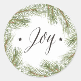 Pegatina Redonda Peace Love Joy Christmas Sticker