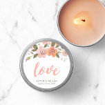Pegatina Redonda Peach Delicate Floral Boda Amor<br><div class="desc">Este Delicado pegatina redondo de amor floral presenta una delicada acuarela floral y la palabra "Amor" en un guión de pincel de melocotón a la moda, perfecto para un boda. Consulte aquí los sellos de invitación y franqueo coincidentes https://www.zazzle.com/collections/peach_delicate_floral_wedding_and_celebrations-119860367950893686?rf=238364477188679314 Personalícelo con sus detalles reemplazando el texto del marcador de posición....</div>