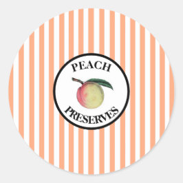 Pegatina Redonda Peach Preserve