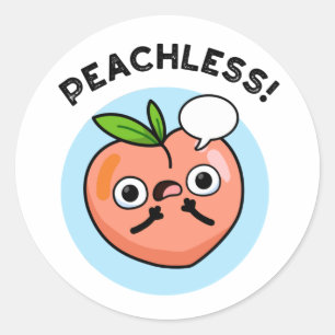 Pegatina Redonda Peachless Funny Fruit Peach