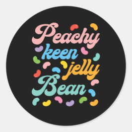 Pegatina Redonda Peachy Keen Jelly Bean