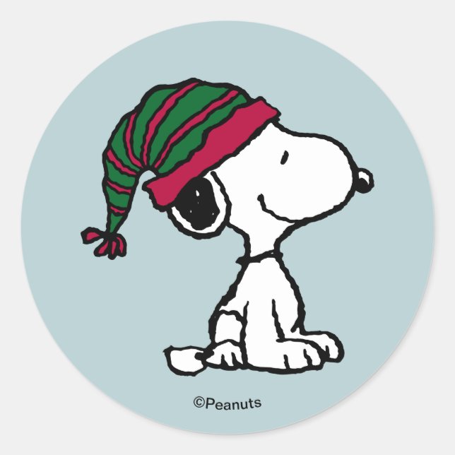 Pegatina Redonda Peanuts | All The Trimmings (Anverso)