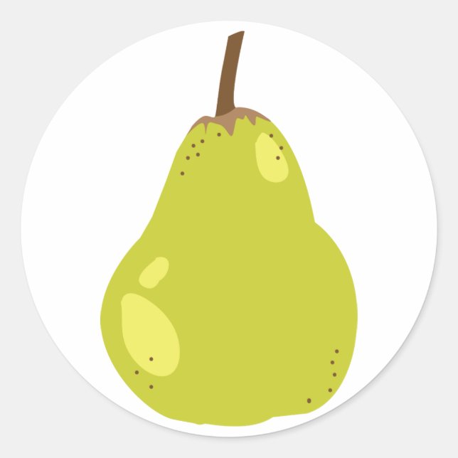 Pegatina Redonda Pear (Anverso)