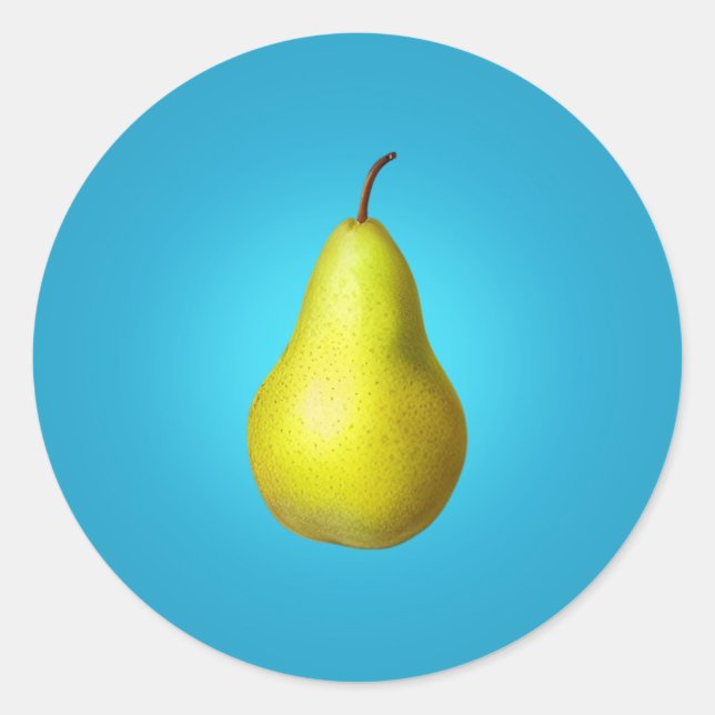 Pegatina Redonda Pear (Anverso)