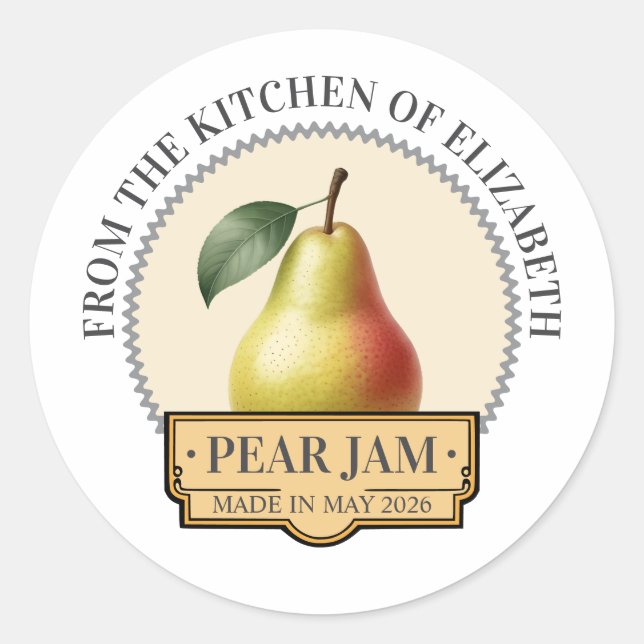Pegatina Redonda Pear Jam (Anverso)