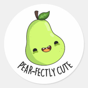 Pegatina Redonda Pear Pun Pear Pear Pun
