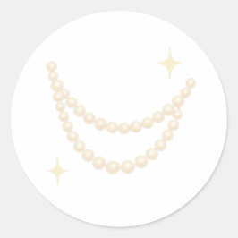 Pegatina Redonda Pearl garland sway