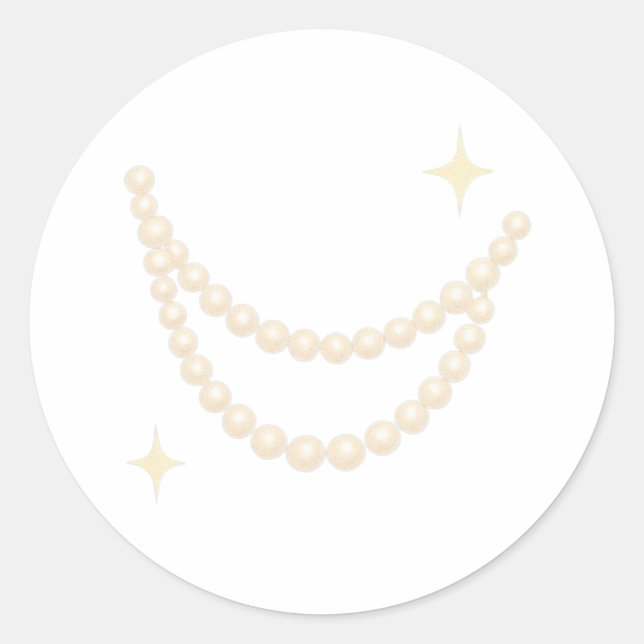 Pegatina Redonda Pearl garland sway (Anverso)
