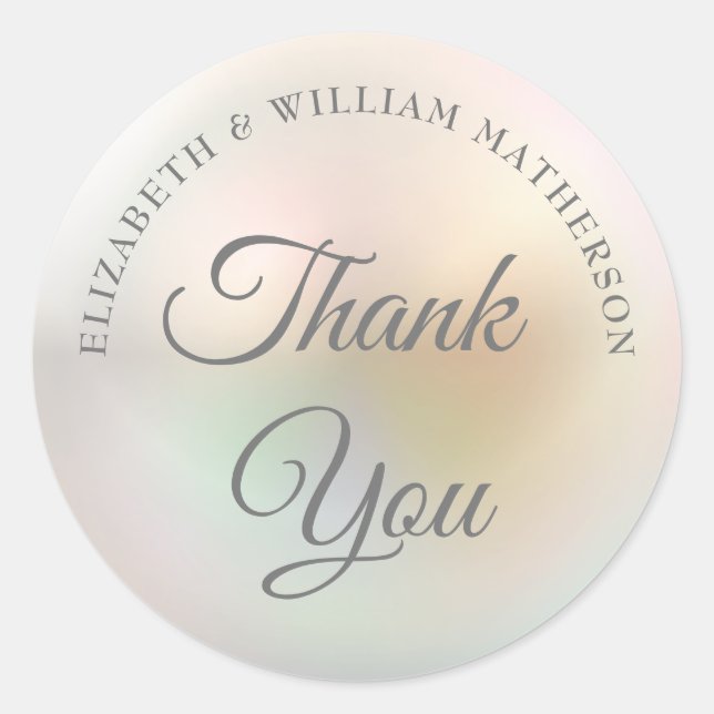 Pegatina Redonda Pearl Gracias (Anverso)