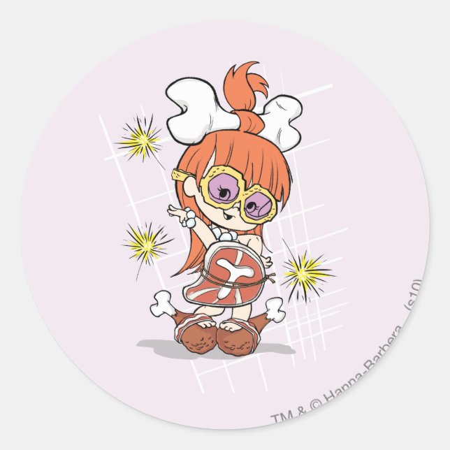 Pegatina Redonda PEBBLES™ Gaga (Anverso)