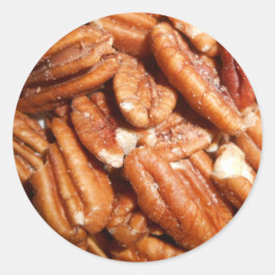 Pegatina Redonda Pecans Frescos