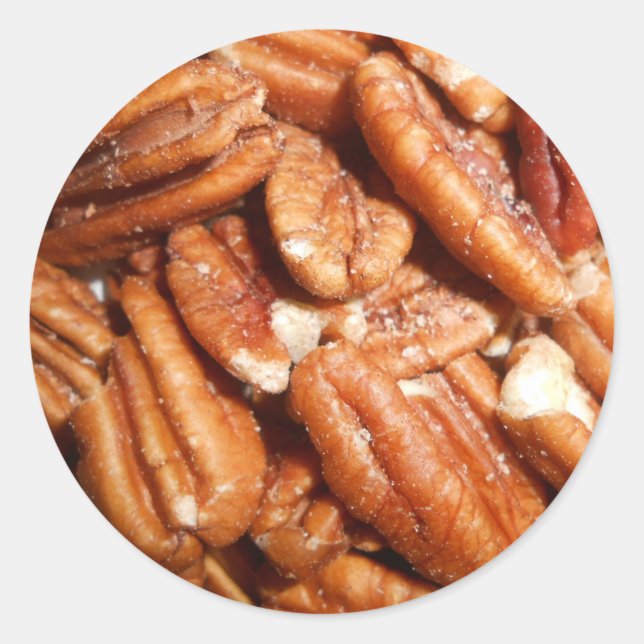 Pegatina Redonda Pecans Frescos (Anverso)