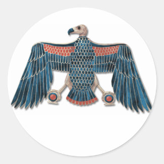 Pegatina Redonda Pectoral Nekhbet de la diosa egipcia