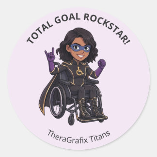 Pegatina Redonda Pediatric Therapy Superhero Reward Sticker