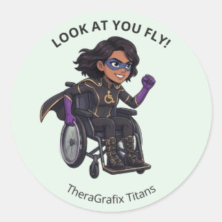 Pegatina Redonda Pediatric Therapy Superhero Reward Sticker