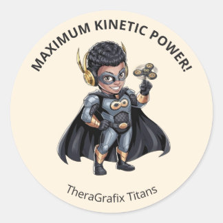 Pegatina Redonda Pediatric Therapy Superhero Reward Sticker