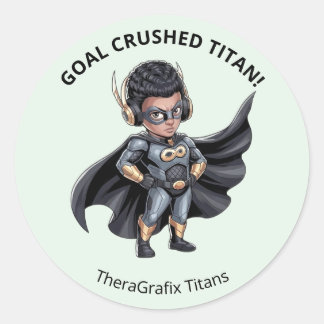 Pegatina Redonda Pediatric Therapy Superhero Reward Sticker