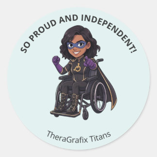 Pegatina Redonda Pediatric Therapy Superhero Reward Sticker