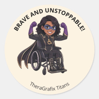 Pegatina Redonda Pediatric Therapy Superhero Reward Sticker