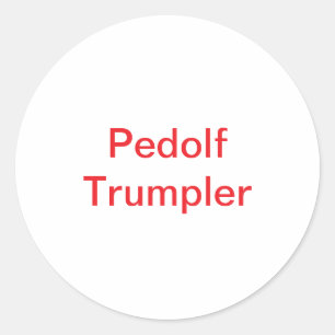 Pegatina Redonda Pedolf Trumpler Hankamer Artjunkhaus Arte de Cómic