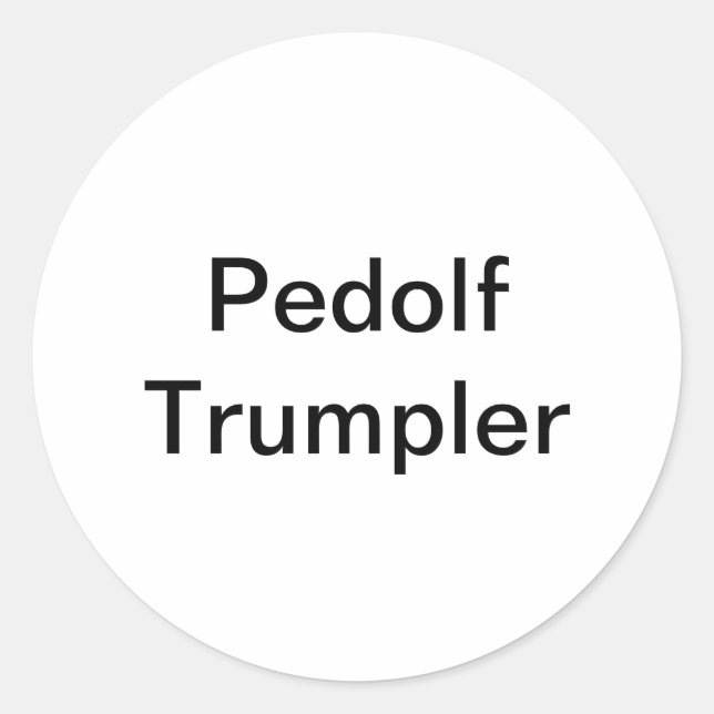 Pegatina Redonda Pedolf Trumpler Hankamer Artjunkhaus Arte de Cómic (Anverso)