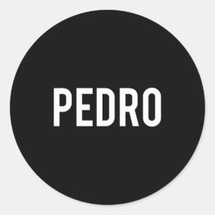 Pegatina Redonda Pedro - Camiseta de regalo para fan divertido nomb